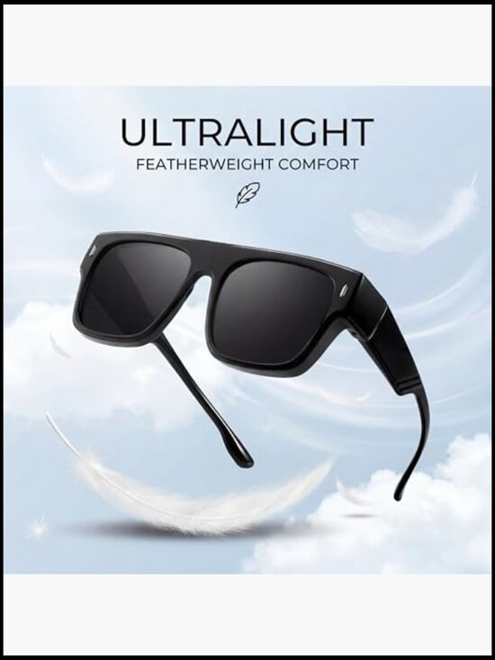 Fit Over Glasses Oversized Square Polarized Sunglasses UV Protection